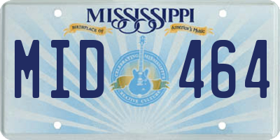 MS license plate MID464