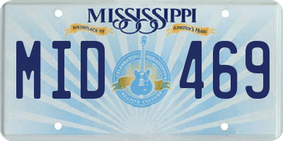 MS license plate MID469