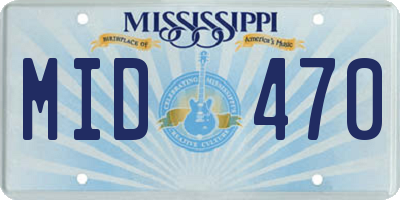 MS license plate MID470