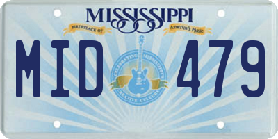 MS license plate MID479