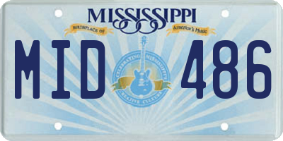 MS license plate MID486