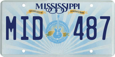 MS license plate MID487