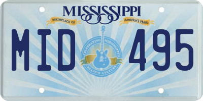 MS license plate MID495