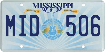 MS license plate MID506