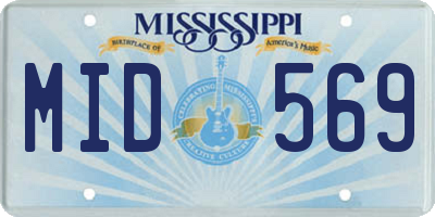 MS license plate MID569