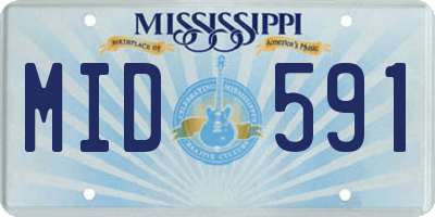 MS license plate MID591