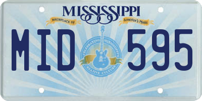 MS license plate MID595