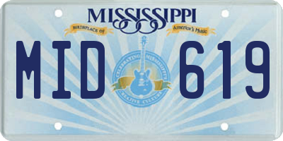 MS license plate MID619