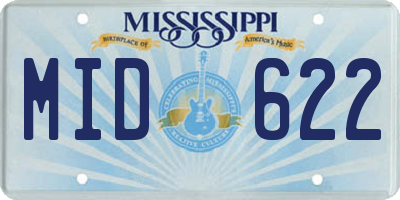 MS license plate MID622