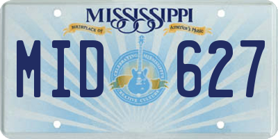 MS license plate MID627