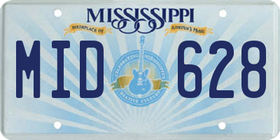 MS license plate MID628