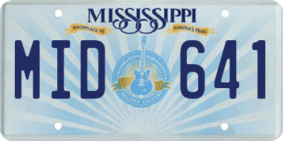 MS license plate MID641