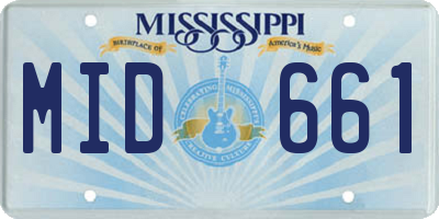 MS license plate MID661