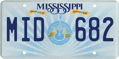 MS license plate MID682