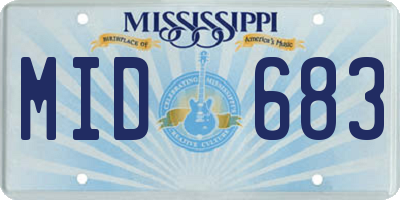 MS license plate MID683