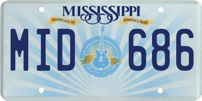 MS license plate MID686