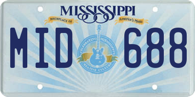 MS license plate MID688