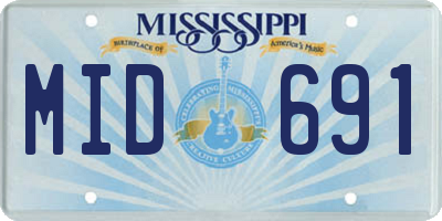 MS license plate MID691