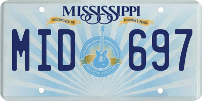 MS license plate MID697