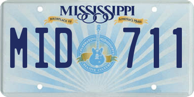 MS license plate MID711