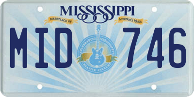 MS license plate MID746