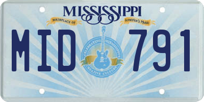 MS license plate MID791