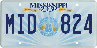 MS license plate MID824