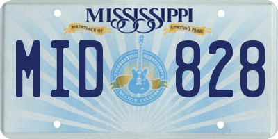 MS license plate MID828