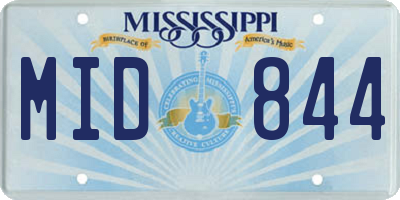 MS license plate MID844