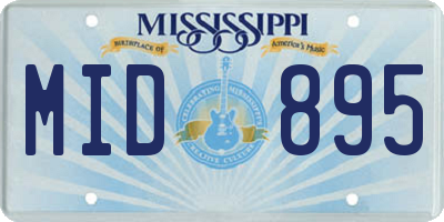 MS license plate MID895