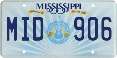 MS license plate MID906