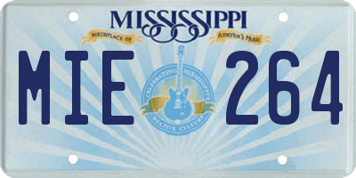 MS license plate MIE264