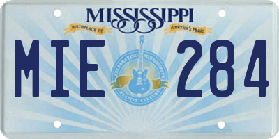 MS license plate MIE284