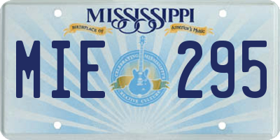 MS license plate MIE295