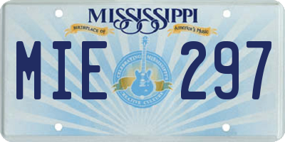 MS license plate MIE297