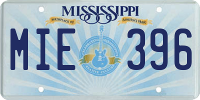MS license plate MIE396