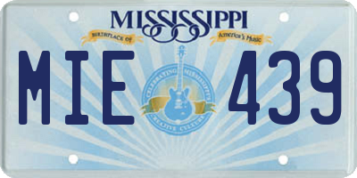 MS license plate MIE439