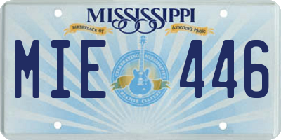 MS license plate MIE446