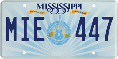 MS license plate MIE447