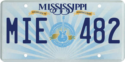 MS license plate MIE482