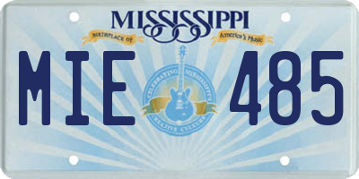 MS license plate MIE485