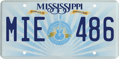 MS license plate MIE486