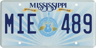 MS license plate MIE489