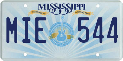 MS license plate MIE544