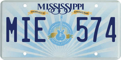 MS license plate MIE574