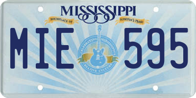 MS license plate MIE595