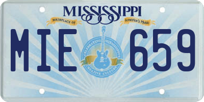 MS license plate MIE659