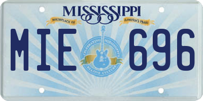 MS license plate MIE696