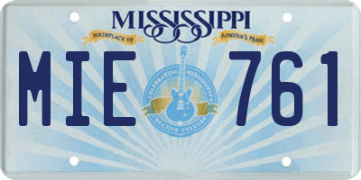 MS license plate MIE761