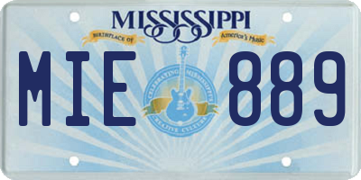 MS license plate MIE889